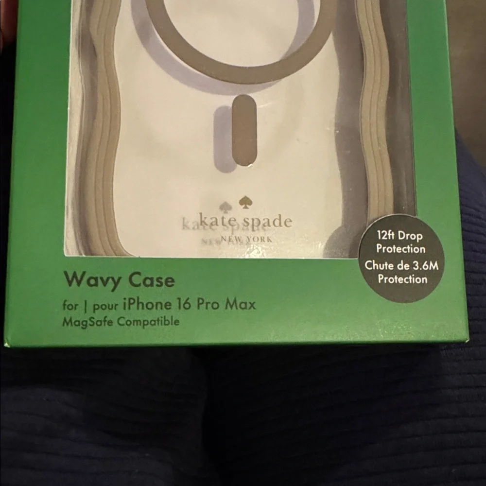 NIB♠️Kate Spade♠️iPhone 16 Pro Max Wavy MagSafe Case, 12 ft drop safe 3 colors